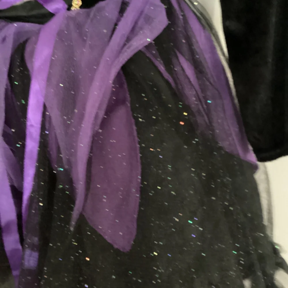 Girl Witch Costume Size 4 Black Purple Dress Halloween